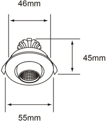 Luminaria LED empotrada interior, blanca