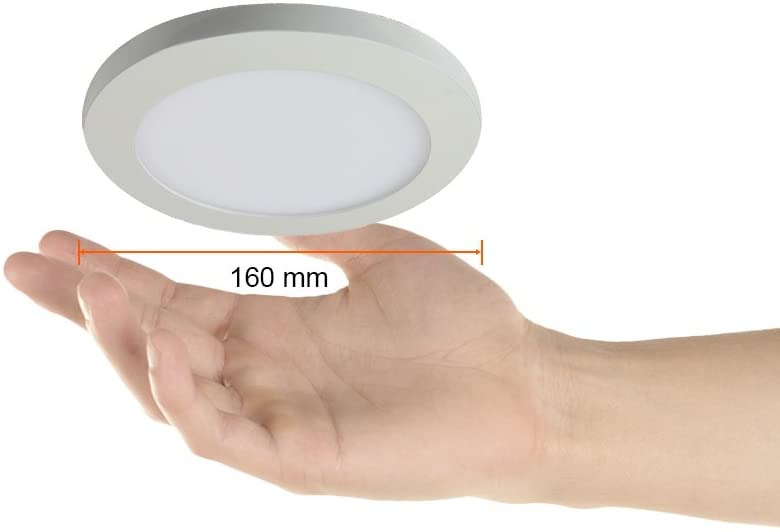 Lámpara LED redonda empotrada para interiores, blanca