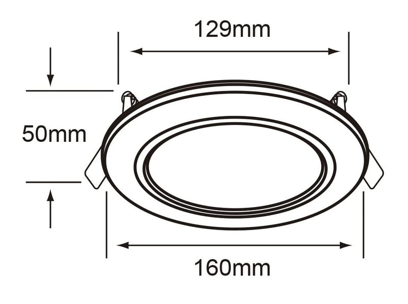Lámpara LED redonda empotrada para interiores, blanca