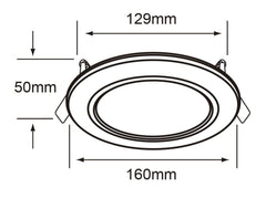 Lámpara LED redonda empotrada para interiores, blanca