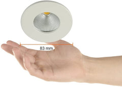 Lámpara LED empotrada de techo fija, blanca